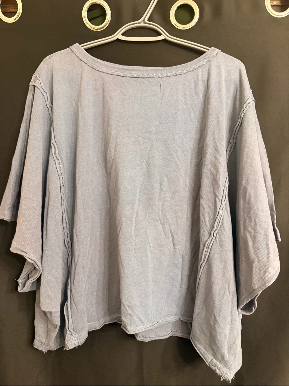 We The Free Relaxed Boxy Sweatshirt in Grey Blue Size L
